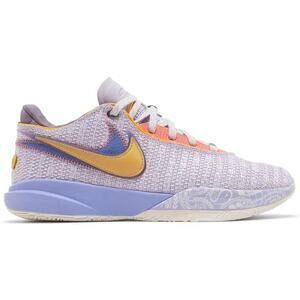 Nike Lebron 20 Low basketball purple gold lace men's sneakers SIZE 7.5